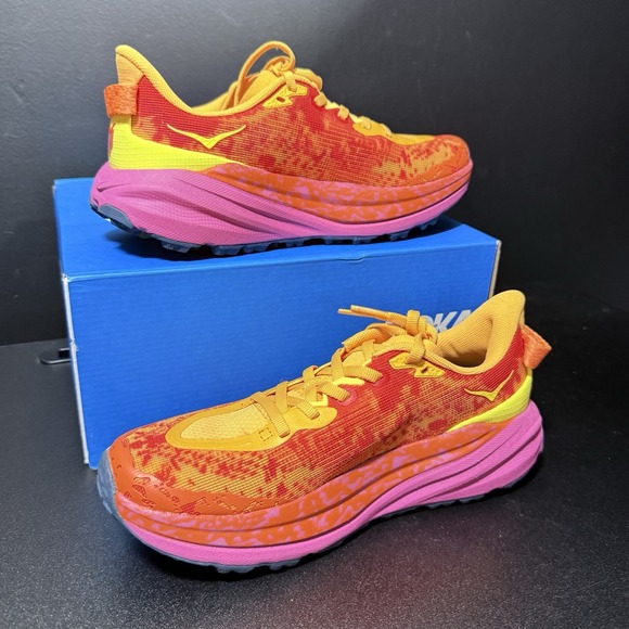 Hoka One One Speedgoat 6 Shoes Sherbet Beet Root orange Womens Sz 6 B Sneakers - Picture 2 of 16